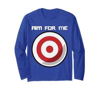 Maglietta con scritta "Aim For Me, White Words, I'm The Target" Maglia a Manica