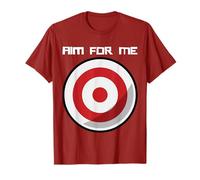 Maglietta con scritta "Aim For Me, White Words, I'm The Target" Maglietta