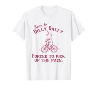 Maglietta con scritta "Born to Dilly Dally Funny Vintage Teddy Bear" Maglietta