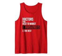 Maglietta con Scritta Doctors from Best To Worst Physiatrists Canotta