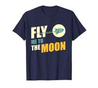 Maglietta con scritta "Fly Me To The Moon", idea regalo Maglietta