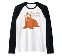 Maglietta con Scritta I Am The Walrus Maglia con Maniche Raglan