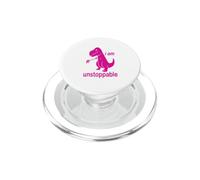 Maglietta con scritta "I Am Unstoppable", per uomo, donna, gioventù, colore: rosa PopSockets PopGrip per MagSafe