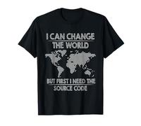 Maglietta con scritta "I Can Change The World Funny Programmer Coding" Maglietta