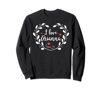 Maglietta con scritta "I Love Arianna" con nome e scritta in inglese " Felpa