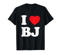 Maglietta con scritta "I love BJ Beijing Maglietta