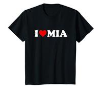 Maglietta con scritta "I Love Mia" per bambini e bambine Maglietta