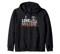 Maglietta con Scritta I Love Mole Felpa con Cappuccio