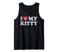 Maglietta con Scritta I Love My Kitty e I Heart My Kitty Canotta