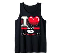 Maglietta con scritta "I Love My Nick" Canotta