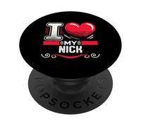 Maglietta con scritta "I Love My Nick" PopSockets PopGrip Adesivo