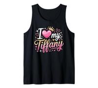 Maglietta con Scritta I Love My Tiffany Canotta
