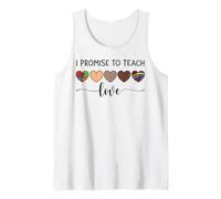 Maglietta con scritta "I Promise to Teach Love" inclusion Kindness Diversity Canotta