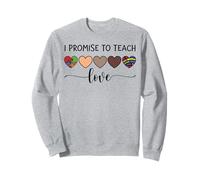 Maglietta con scritta "I Promise to Teach Love" inclusion Kindness Diversity Felpa