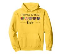 Maglietta con scritta "I Promise to Teach Love" inclusion Kindness Diversity Felpa con Cappuccio
