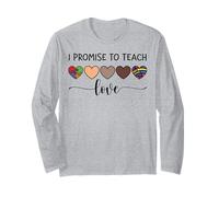 Maglietta con scritta "I Promise to Teach Love" inclusion Kindness Diversity Maglia a Manica
