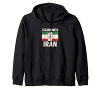 Maglietta con scritta "I Stand With Iran" Felpa con Cappuccio