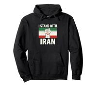Maglietta con scritta "I Stand With Iran" Felpa con Cappuccio