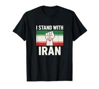 Maglietta con scritta "I Stand With Iran" Maglietta