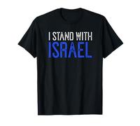 Maglietta con scritta "I Stand with Israel Support" (Tee) Maglietta