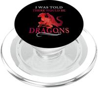 Maglietta con scritta "I Was Told There Would Be Dragons PopSockets PopGrip per MagSafe