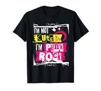 Maglietta con scritta "I'm Not Cute I'm Punk Rocker" Maglietta