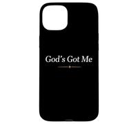 Maglietta con scritta in inglese "God's Got Me" (lingua italiana non garantita) Custodia per iPhone 15 Plus