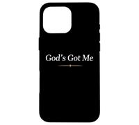 Maglietta con scritta in inglese "God's Got Me" (lingua italiana non garantita) Custodia per iPhone 16 Pro Max