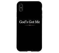 Maglietta con scritta in inglese "God's Got Me" (lingua italiana non garantita) Custodia per iPhone XS Max