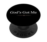Maglietta con scritta in inglese "God's Got Me" (lingua italiana non garantita) PopSockets PopGrip Adesivo