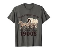 Maglietta con Scritta in Inglese I'm from The 1900s, Divertente Regalo Occidentale per Uomo Maglietta