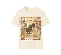 Maglietta con scritta in inglese "I'm Just Here for The Chicks", divertente, per amanti degli animali, pulcino, bootleg meme, unisex, Naturale, L