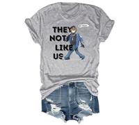 Maglietta con scritta in inglese "They Not Like Us", Grigio, L