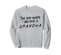 Maglietta con scritta in inglese "Where I Become A Grandmother Grandmom" Felpa