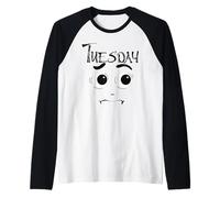 Maglietta con scritta in lingua inglese "Days" "Tuesday" (lingua italiana non garantita) Maglia con Maniche Raglan