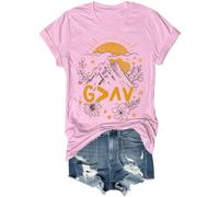Maglietta con scritta in lingua inglese "God is Greater Than The Highs and Lows", vintage, con versi della Bibbia, per donne e uomini, rosa, XXL