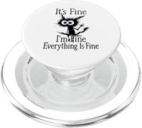 Maglietta con scritta "It's Fine I'm Fine Everything Is Fine for Men Cat Lover" PopSockets PopGrip per MagSafe
