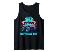 Maglietta con scritta "It's My 10th Birthday" Monster Truck per ragazzo e famiglia Canotta