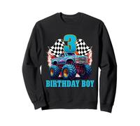 Maglietta con scritta "It's My 3rd Birthday" Monster Truck per ragazzo e famiglia Felpa