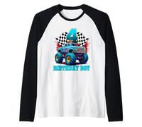 Maglietta con scritta "It's My 4th Birthday" Monster Truck per ragazzo e famiglia Maglia con Maniche Raglan