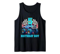 Maglietta con scritta "It's My 5th Birthday" Monster Truck per ragazzo e famiglia Canotta