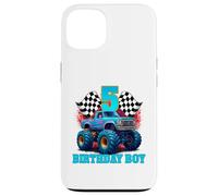 Maglietta con scritta "It's My 5th Birthday" Monster Truck per ragazzo e famiglia Custodia per iPhone 13