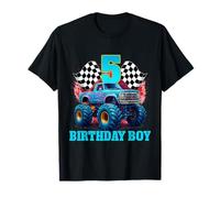 Maglietta con scritta "It's My 5th Birthday" Monster Truck per ragazzo e famiglia Maglietta