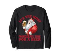 Maglietta con Scritta It's The Most Wonderful Time for a Beer, Regalo di Natale Maglia a Manica