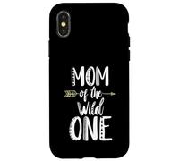 Maglietta con scritta "Mom Of The Wild One" Custodia per iPhone X/XS