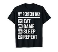 Maglietta con scritta «My Perfect Day Videogames», idea regalo divertente e simpatica Maglietta