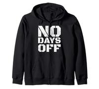 Maglietta con scritta "No Days Off" per uomo e donna, per allenamento, fitness, Felpa con Cappuccio