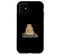 Maglietta con scritta "No" Lazy English Bulldog Custodia per iPhone 11