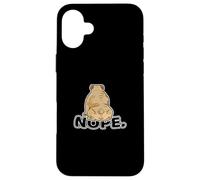 Maglietta con scritta "No" Lazy English Bulldog Custodia per iPhone 16 Plus