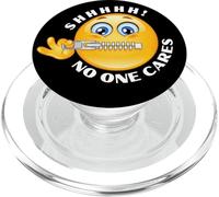 Maglietta con scritta "No One Cares Funny, Shhh No One Cares" PopSockets PopGrip per MagSafe